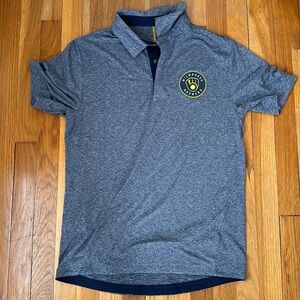 Milwaukee Brewer’s Golf Polo | Size Medium | Blue | MLB Genuine Merchandise